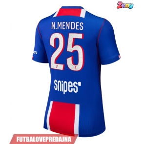 Lacne Ženy Futbalové dres Paris Saint-Germain Nuno Mendes #25 2026-27 Krátky Rukáv - Domáci